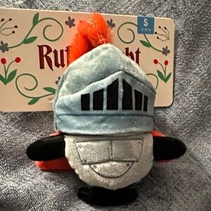 Cute Knight Plush Toy with Orange and Blue